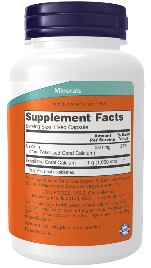 Now CORAL CALCIUM 1000MG 250 VCAPS