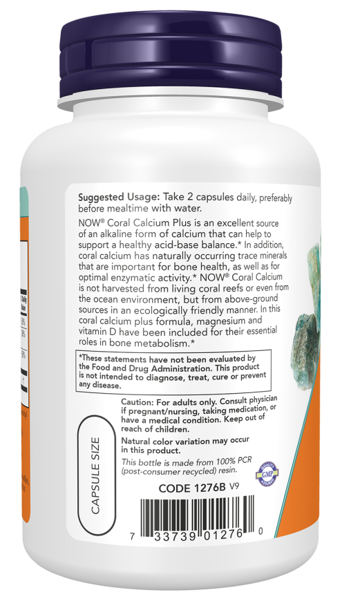 Now CORAL CALCIUM PLUS MAG 250 VCAPS