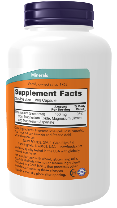 Now MAGNESIUM 400mg 180 VCAPS