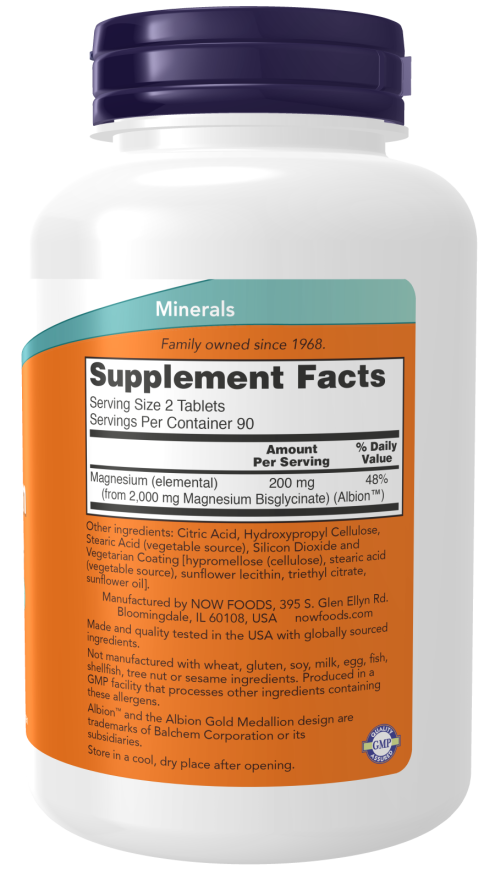 Now MAGNESIUM GLYCINATE 180 TABS