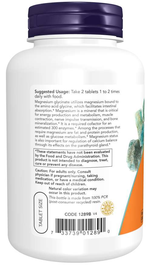 Now MAGNESIUM GLYCINATE 180 TABS