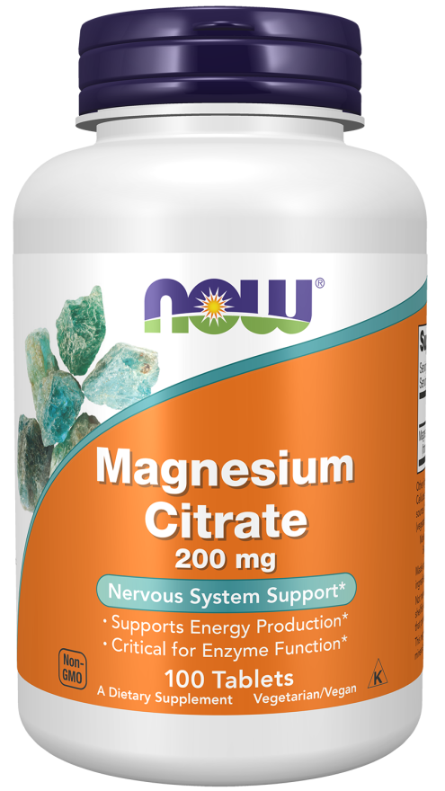 Now MAGNESIUM CITRATE 200mg 100 TABS