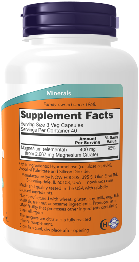 Now MAGNESIUM CITRATE CAPS 120 VCAPS