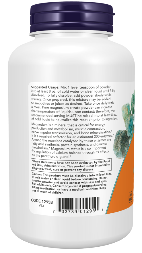 Now MAGNESIUM CITRATE POWDER 8 OZ