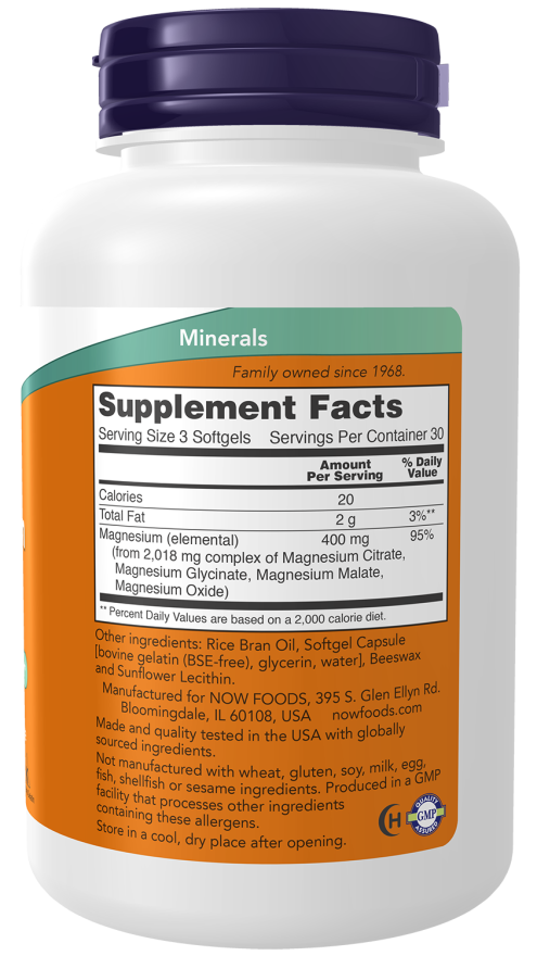 Now MAGNESIUM CITRATE 134mg 90 SGELS