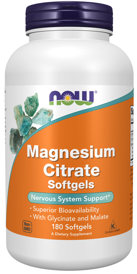 Now MAGNESIUM CITRATE 134mg 180 SGELS