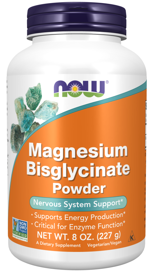 Now MAGNESIUM BISGLYCINATE POWDER 8 OZ