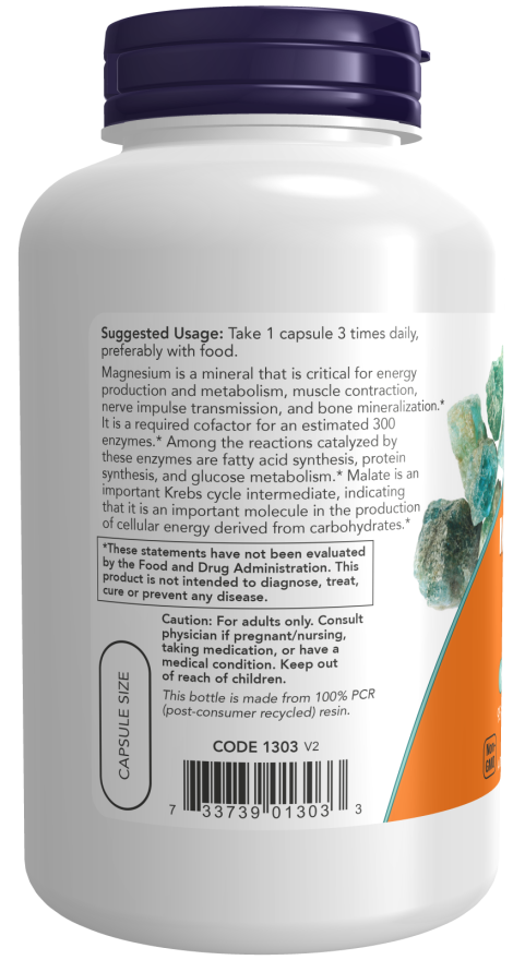 Now MAGNESIUM MALATE CAPS 180 VCAPS