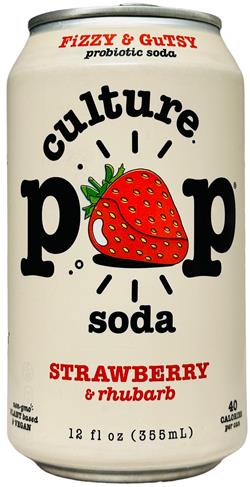 CULTURE POP SODA Strawberry Rhubarb Soda Singles 12 OZ