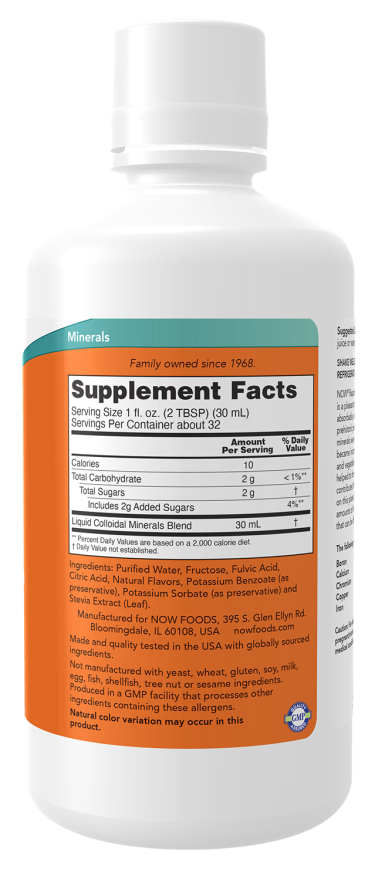 Now COLLOIDAL MINERALS RASPBERRY 32 OZ