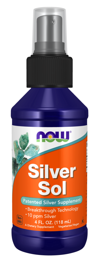 Now SILVER SOL 10 PPM LIQUID 4 FL. OZ.