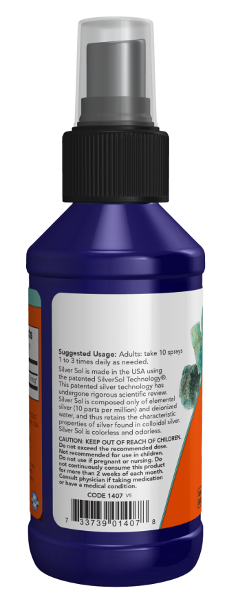 Now SILVER SOL 10 PPM LIQUID 4 FL. OZ.