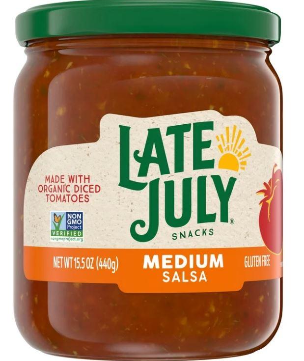 LATE JULY SNACKS Salsa Medium 15.5 OZ