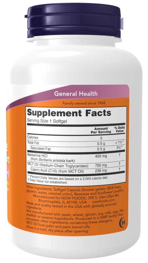 Now BERBERINE GLUCOSE SUPPORT 90 SGELS