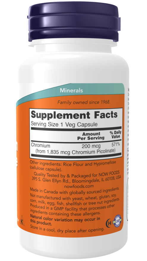 Now CHROM PIC 200MCG 250 VCAPS