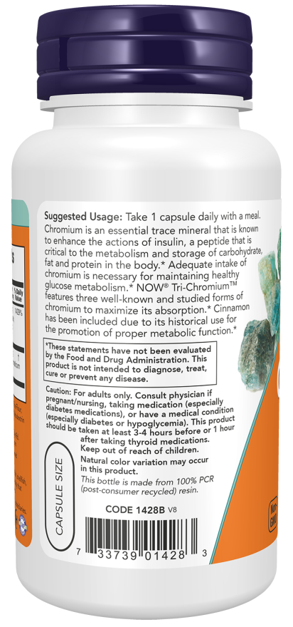 Now TRI-CHROMIUM 500MCG+CINNAM 90 VCAPS