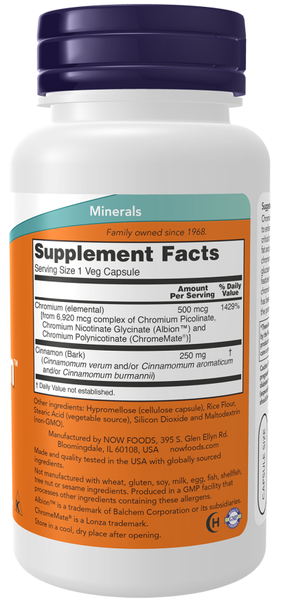 Now TRI-CHROMIUM 500MCG+CINNAM 90 VCAPS