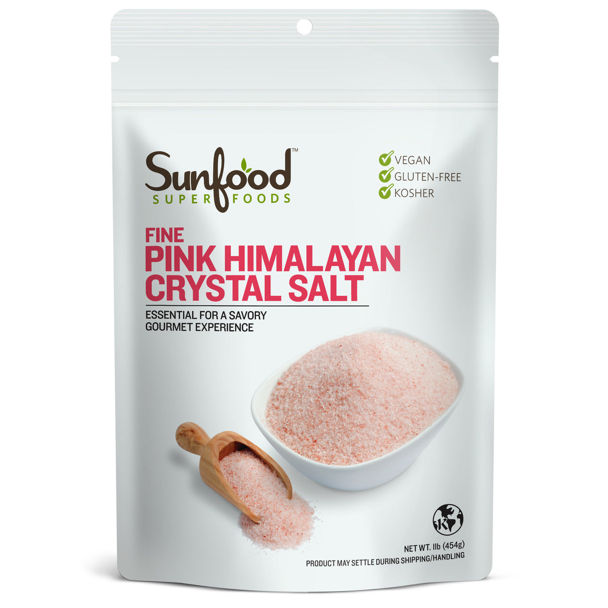 Sunfood Salt, Himalayan Pink, Fine 1lb