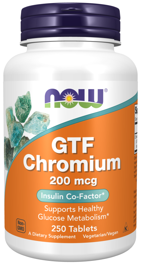 Now GTF CHROMIUM 200mcg 250 TABS