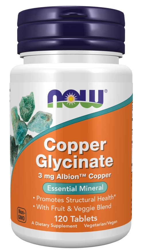 Now COPPER GLYCINATE 3mg 120 TABS