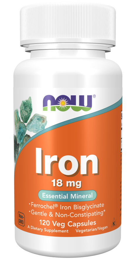 Now IRON 18MG FERROCHEL(R) 120 VCAPS