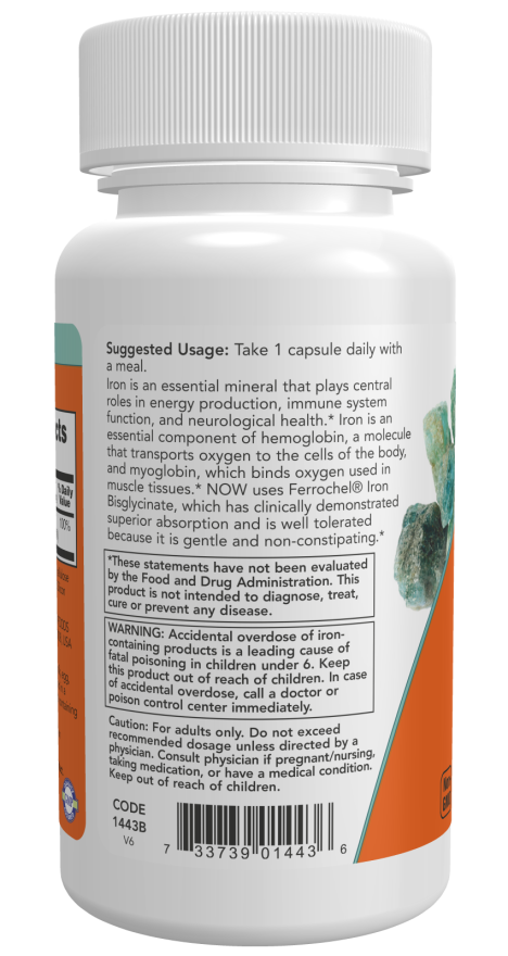 Now IRON 18MG FERROCHEL(R) 120 VCAPS