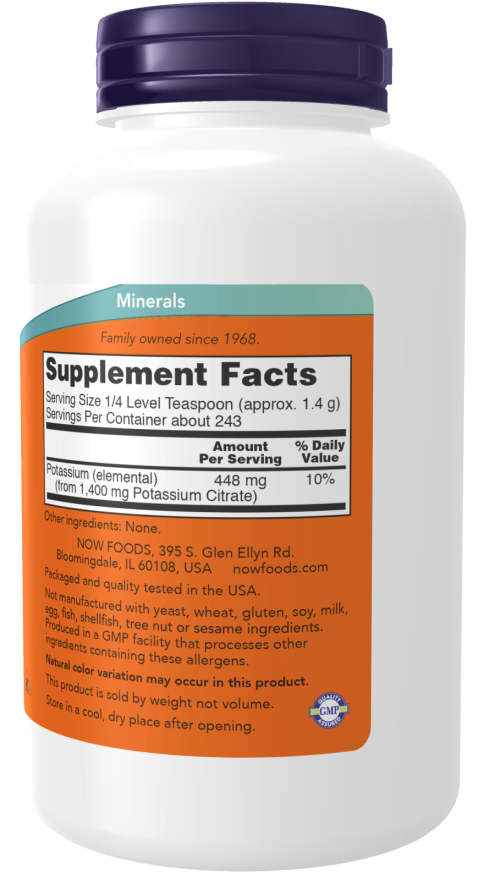 Now POTASSIUM CITRATE POWDER 12 OZ