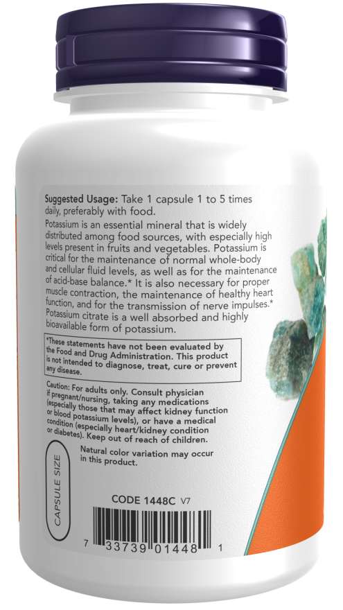 Now POTASSIUM CITRATE CAPS 180 VCAPS