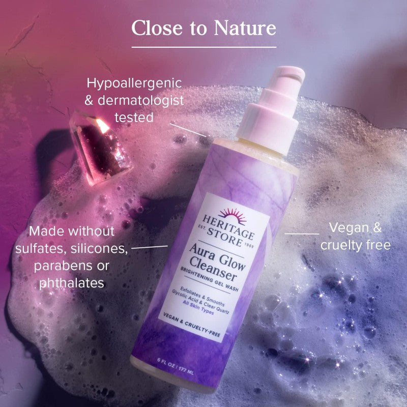 Heritage Store Aura Glow Cleanser 6floz