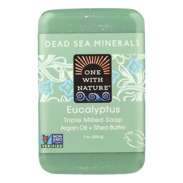 ONE WITH NATURE DEAD SEA MINERAL BAR EUCALYPTUS 7OZ