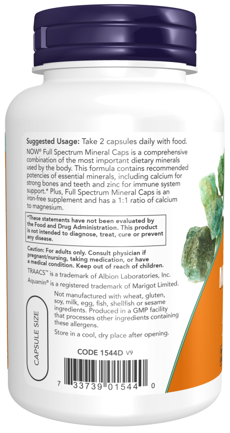 Now FULL SPECTRUM MINERAL CAPS 120 VCAPS