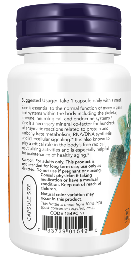 Now ZINC PICOLINATE 50mg 120 VCAPS