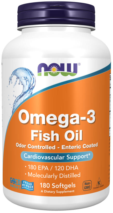 Now OMEGA-3 ENTERIC 180 SGELS