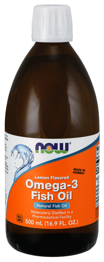 Now OMEGA-3 FISH OIL LEMON 200 ML (7 OZ)