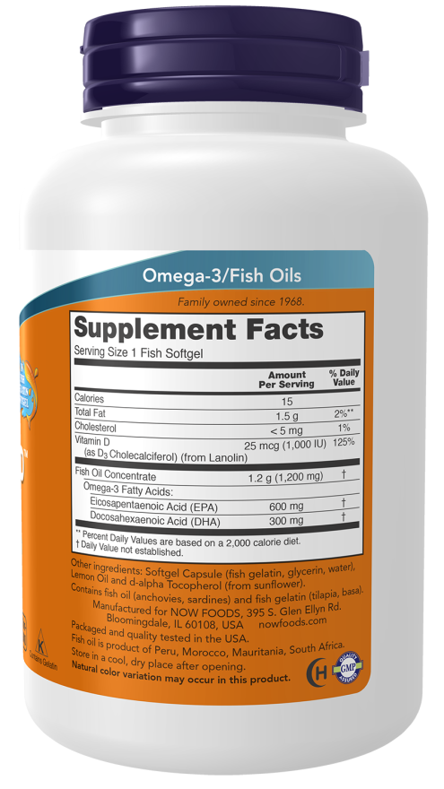 Now ULTRA OMEGA 3-D SOFTGELS 180 FSG