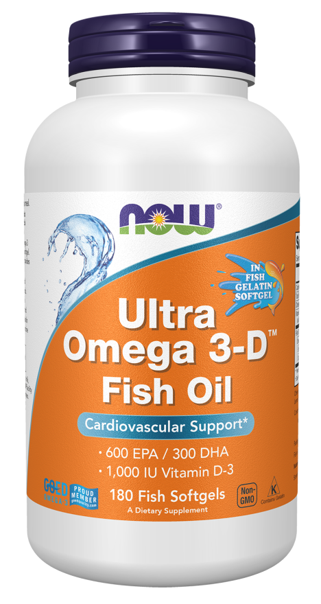 Now ULTRA OMEGA 3-D SOFTGELS 180 FSG