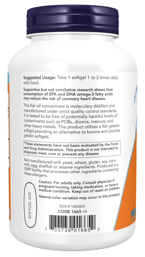 Now ULTRA OMEGA-3 FO 500/250 FISH GELATIN 180 FSG