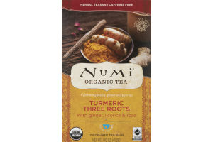 NUMI TEAS Turmeric Tea Three Roots 12 BAG
