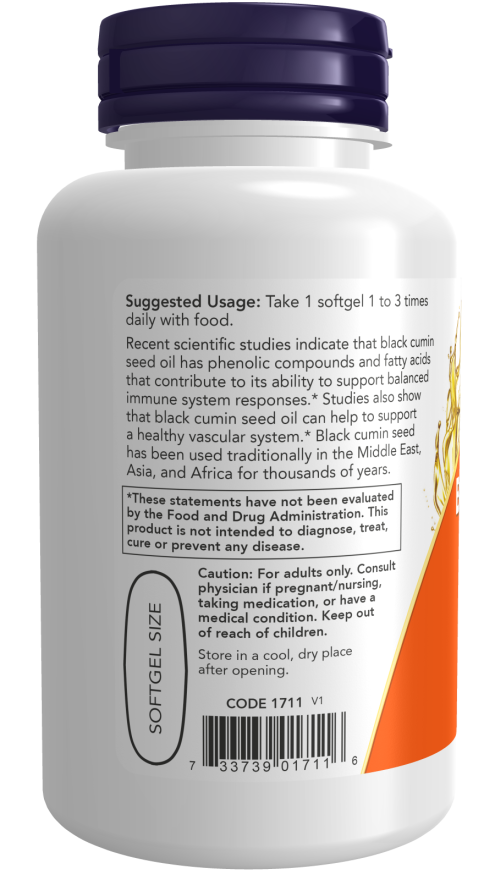 Now BLACK CUMIN SEED OIL 1,000MG 60 SGELS