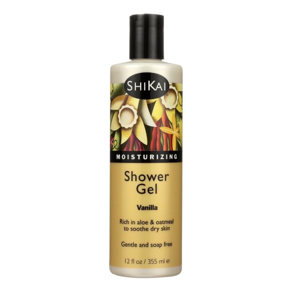 SHIKAI MOIST SHOWER GEL FRENCH VANILLA 12OZ