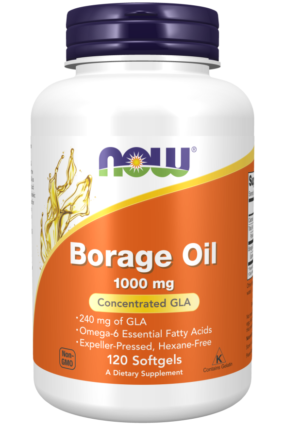 Now BORAGE OIL 1000 mg 120 SGELS