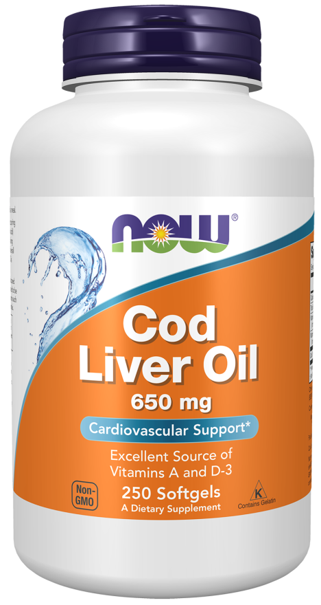 Now COD LIVER OIL 650MG 250 SGELS