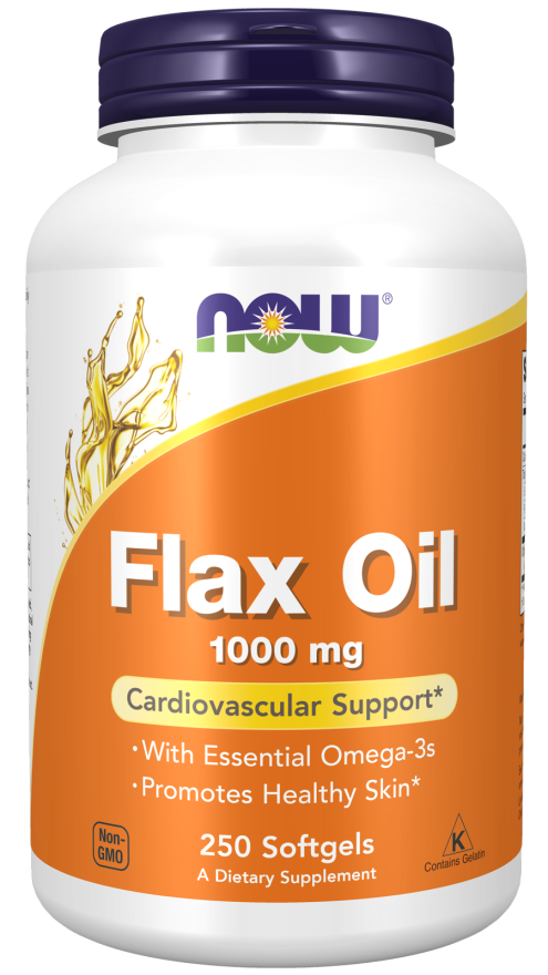 Now FLAX OIL ORGANIC 1000mg 250 SGELS