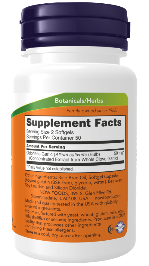 Now ODORLESS GARLIC ORIG 250 SGELS