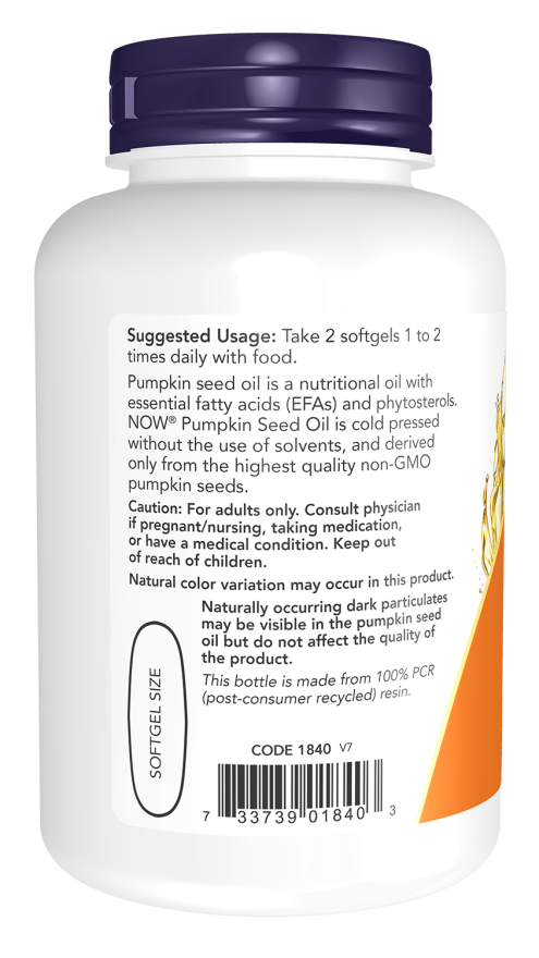 Now PUMPKIN SEED OIL 1000mg 200 SGELS