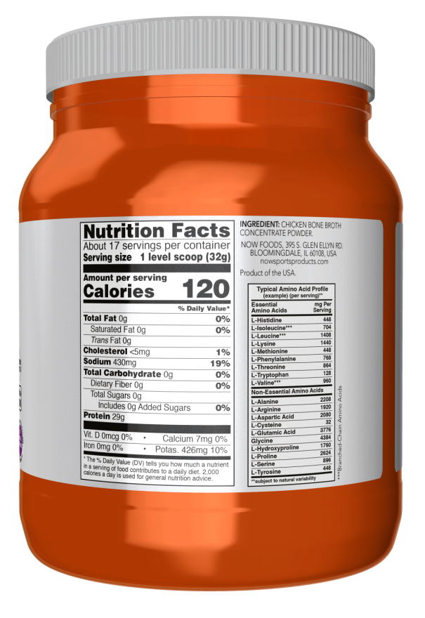 Now CHICKEN BONE BROTH PWD 1.2 LBS