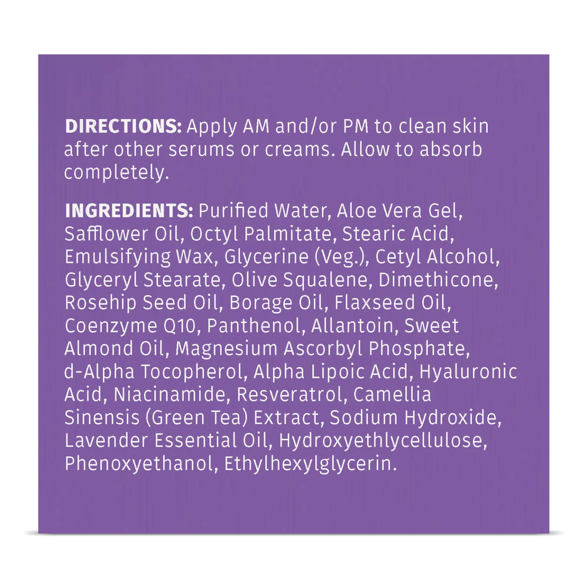 Reviva Labs Organic Antioxidant & Texturizing Day Cream 2oz