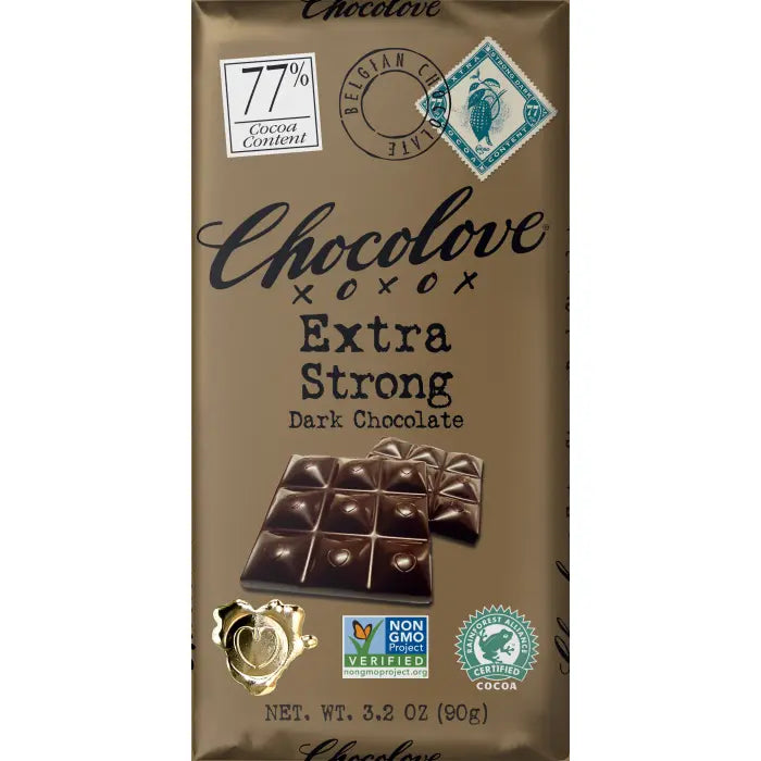 CHOCOLOVE Dark, Extra Strong 3.2 OZ