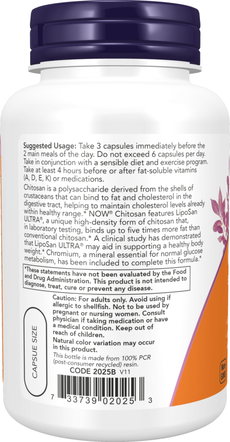 Now CHITOSAN PLUS 500mg 120 VCAPS