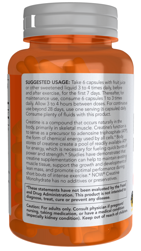 Now CREATINE 750mg 120 VCAPS